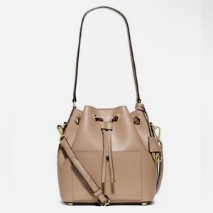Michael Kors Beige Leather Shoulder Bag